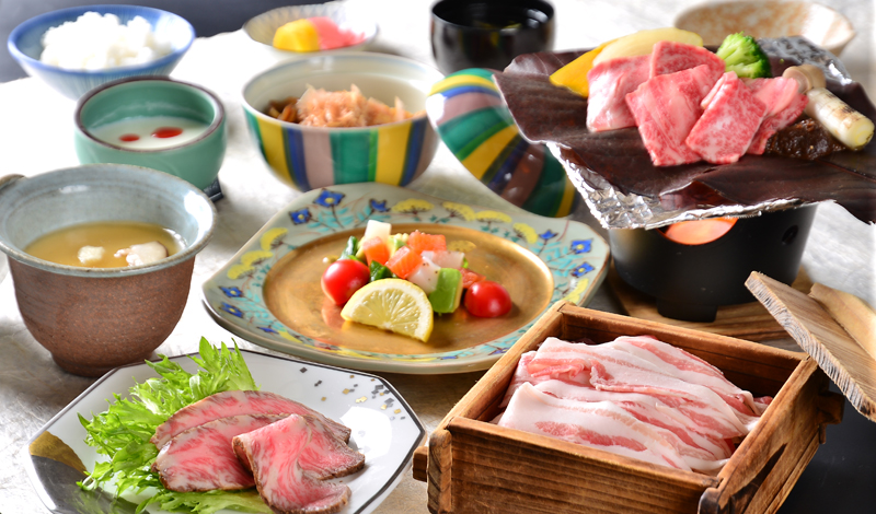 【基本】創業当時から受け継ぐ飛騨牛朴葉味噌焼プラン♪
